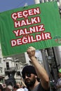 Chechen protest in Istanbul,Turkey