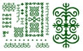 Chechen traditional ornament elements. Vector Illustration set. Royalty Free Stock Photo