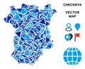 Blue Triangle Chechnya Map