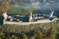 Checiny Castle near kielce,Aerial drone Poland