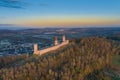 Checiny Castle near kielce,Aerial drone Poland