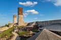 Old historic ruins of the royal castle. A stronghold from middle ages in central Europe. Royalty Free Stock Photo