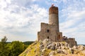 Prison Tower and Eastern Gate of Checiny Royal Castle - Zamek Krolewski w Checinach - medieval fortress in Swietokrzyskie Royalty Free Stock Photo