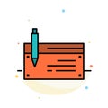 Check, Account, Bank, Banking, Finance, Financial, Payment Abstract Flat Color Icon Template