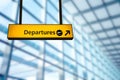 Check in, Airport Departure & Arrival information board sign Royalty Free Stock Photo