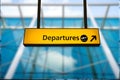 Check in, Airport Departure & Arrival information board sign Royalty Free Stock Photo