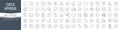 Check and approve line icons collection. Big UI icon set in a flat design. Thin outline icons pack. Vector illustration EPS10