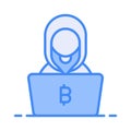 Check this beautiful vector of bitcoin hacker, ready to use icon