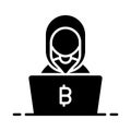 Check this beautiful vector of bitcoin hacker, ready to use icon