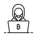 Check this beautiful vector of bitcoin hacker, ready to use icon