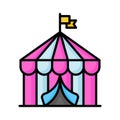 Check this beautifully designed icon of circus tent in trendy style Royalty Free Stock Photo