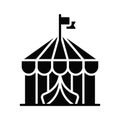 Check this beautifully designed icon of circus tent in trendy style Royalty Free Stock Photo