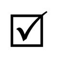 Check box icon flat vector illustration design Royalty Free Stock Photo