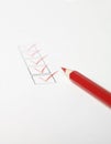 Check boxes and pen Royalty Free Stock Photo