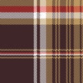 Check brown tartan seamless fabric texture