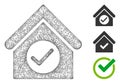 Check Building Polygonal Web Vector Mesh Illustration Royalty Free Stock Photo