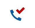 Check Call Icon Logo Design Element