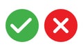 Check and Cancel Button. Yes and No symbol. Accepted and Rejected, Approved and Disapproved Web Button
