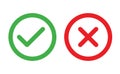 Check and Cancel Button. Yes and No symbol. Accepted and Rejected, Approved and Disapproved Web Button Royalty Free Stock Photo