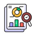 Check this carefully crafted icon of business report, analytical report vector