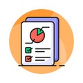 Check this carefully crafted icon of business report, analytical report vector