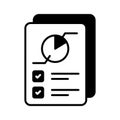 Check this carefully crafted icon of business report, analytical report vector