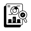 Check this carefully crafted icon of business report, analytical report vector