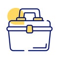 Check this carefully crafted icon of portable cooler, beach box vector design