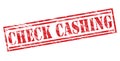Check cashing red stamp Royalty Free Stock Photo