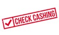 Check Cashing rubber stamp Royalty Free Stock Photo