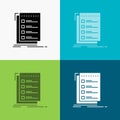 Check, checklist, list, task, to do Icon Over Various Background. glyph style design, designed for web and app. Eps 10 vector Royalty Free Stock Photo