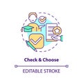 Check and choose concept icon