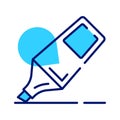 Check this creatively designed icon of highlighter, stationery item vector Royalty Free Stock Photo