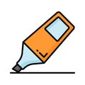 Check this creatively designed icon of highlighter, stationery item vector Royalty Free Stock Photo
