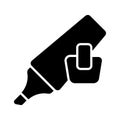 Check this creatively designed icon of highlighter, stationery item vector Royalty Free Stock Photo