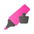 Check this creatively designed icon of highlighter, stationery item vector Royalty Free Stock Photo