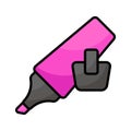 Check this creatively designed icon of highlighter, stationery item vector Royalty Free Stock Photo