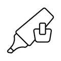 Check this creatively designed icon of highlighter, stationery item vector Royalty Free Stock Photo