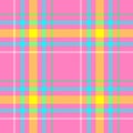Check Diamond Tartan Plaid Fabric Seamless Pattern Background - Pastel Pink, Yellow, Blue, Green And White Color