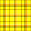 Check Diamond Tartan Plaid Fabric Seamless Pattern Background - Yellow, Orange, Brown And Green Color