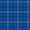 Check diamond tartan plaid fabric seamless texture background - blue, yellow and pink color