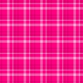 Check diamond tartan plaid scotch fabric seamless texture background - hot pink, vibrant magenta and white color