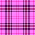 Tartan plaid scotch fabric seamless pattern texture background - pastel baby pink, magenta, purple color Royalty Free Stock Photo