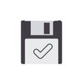 Check disk drive floppy save storage icon Royalty Free Stock Photo