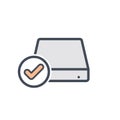 Check disk drive hard storage icon Royalty Free Stock Photo