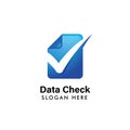 Check Document Logo Template Design. doc check icon symbol design Royalty Free Stock Photo