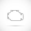 Check engine outline icon Royalty Free Stock Photo