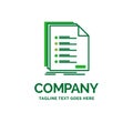 Check, filing, list, listing, registration Flat Business Logo te