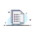 Check, filing, list, listing, registration Flat Color Icon Vector