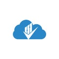 Check finance cloud shape logo icon vector. Royalty Free Stock Photo
